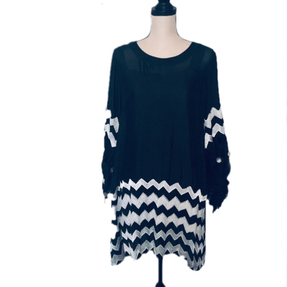 Women’s/Girls Black Chevron Shirt/Kameez